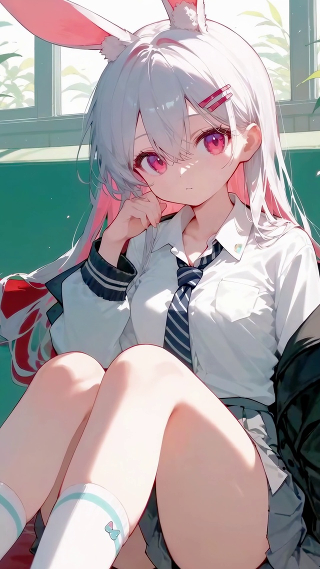 可爱兔耳少女
