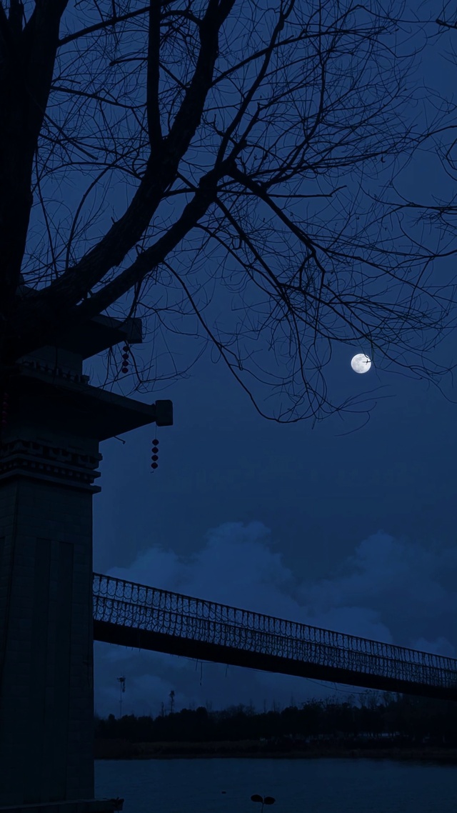 夜晚的月亮