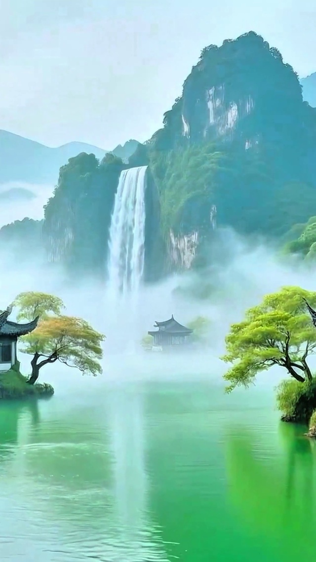 唯美山水画卷4K