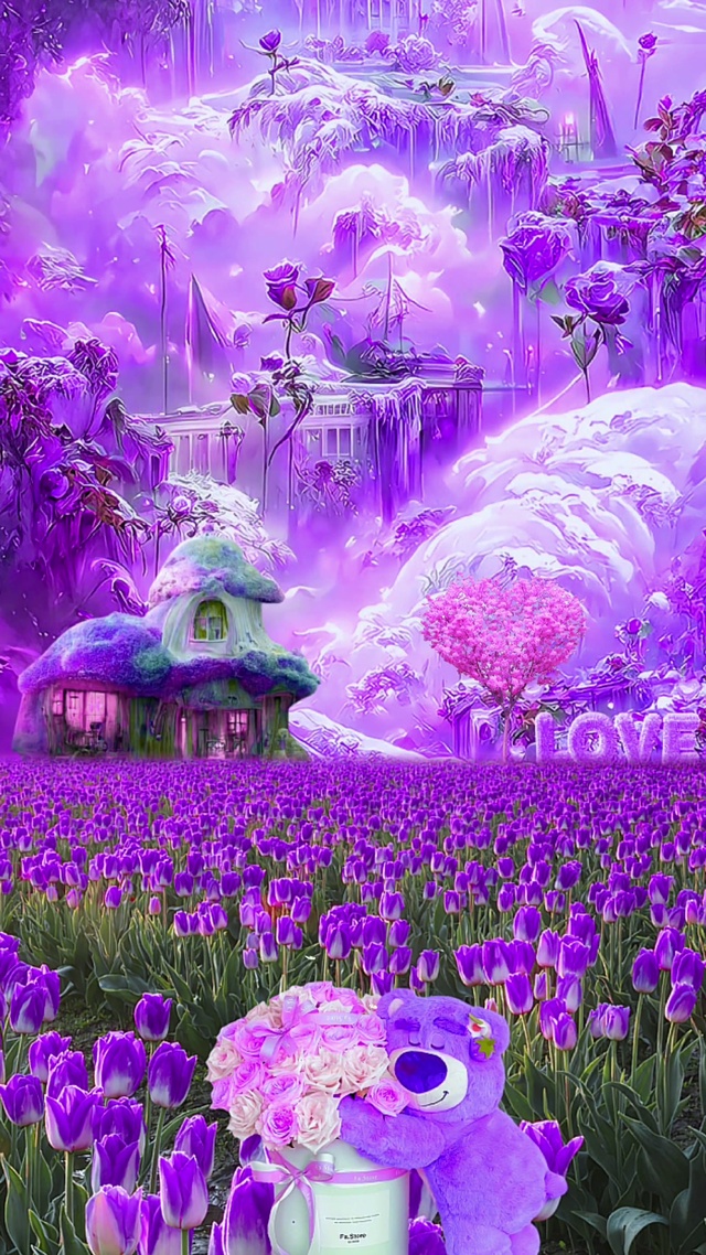 紫色花海
