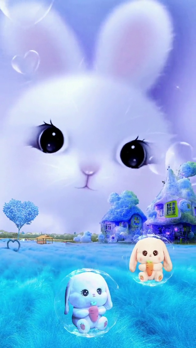 浪漫可爱小白兔