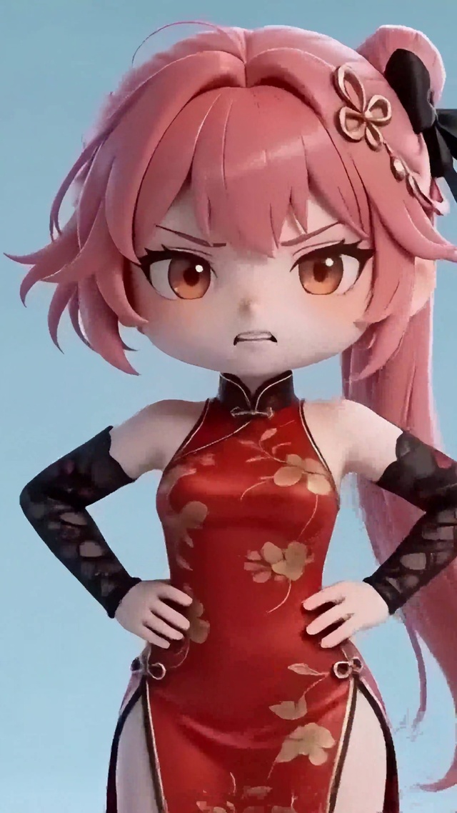 长离旗袍-想偷看电脑