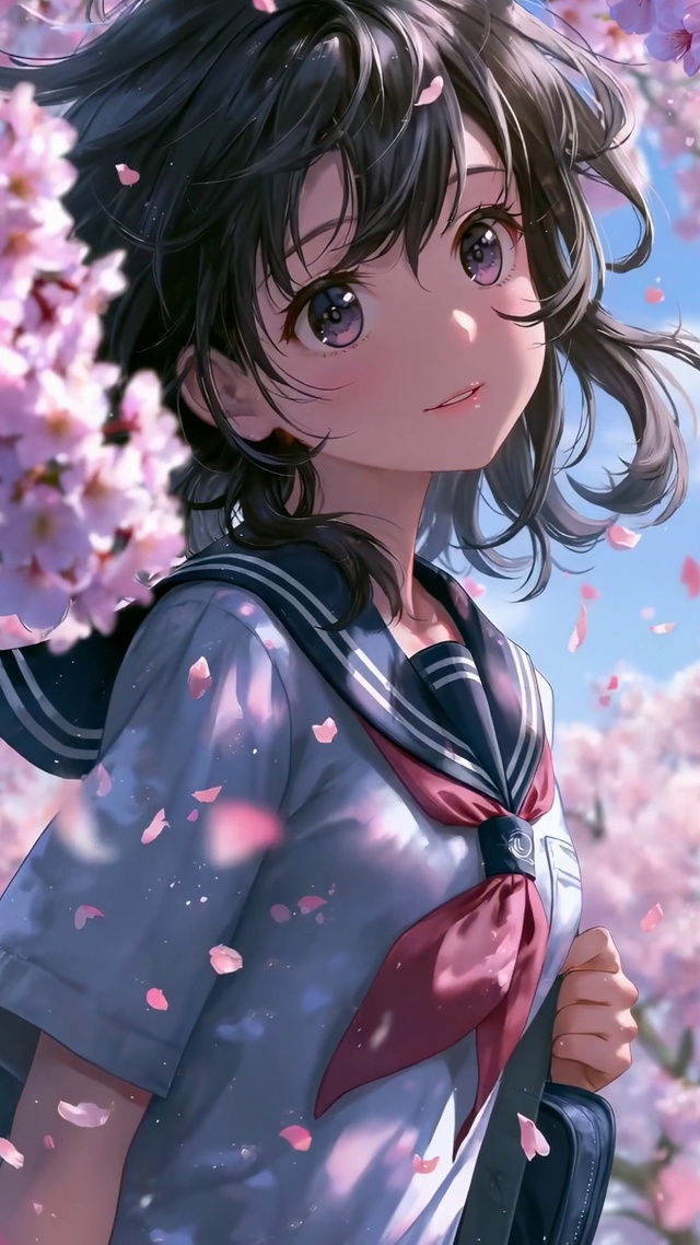 飘落的樱花