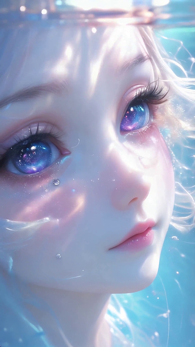 水下眼睛里有星星