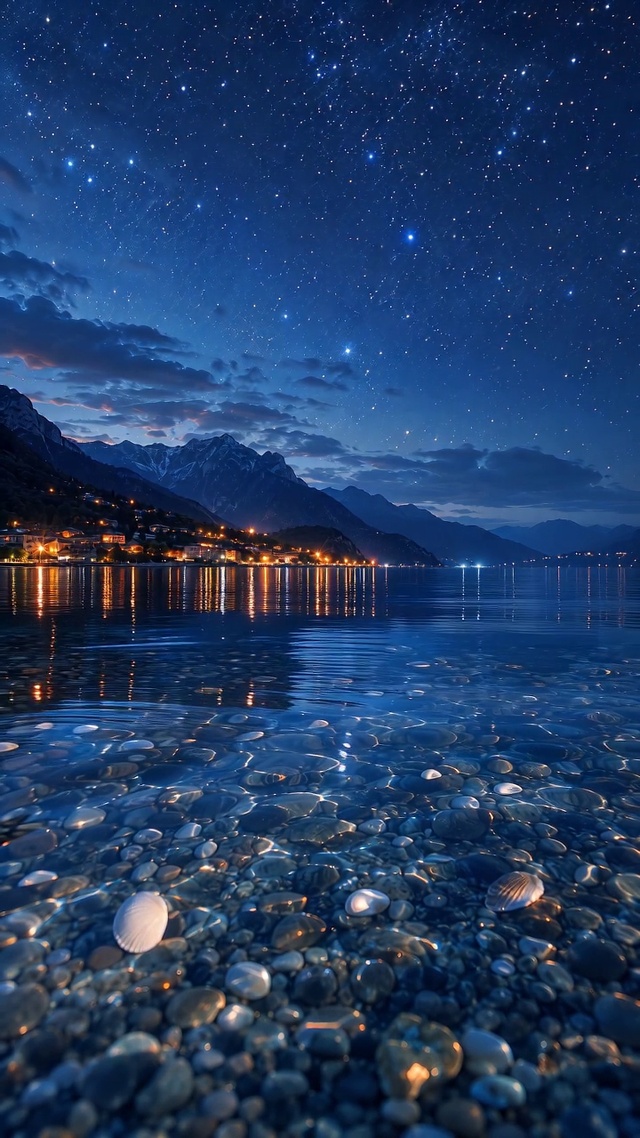 湖畔星空