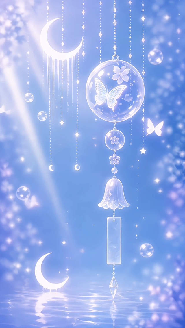 梦幻蓝紫幸运风铃