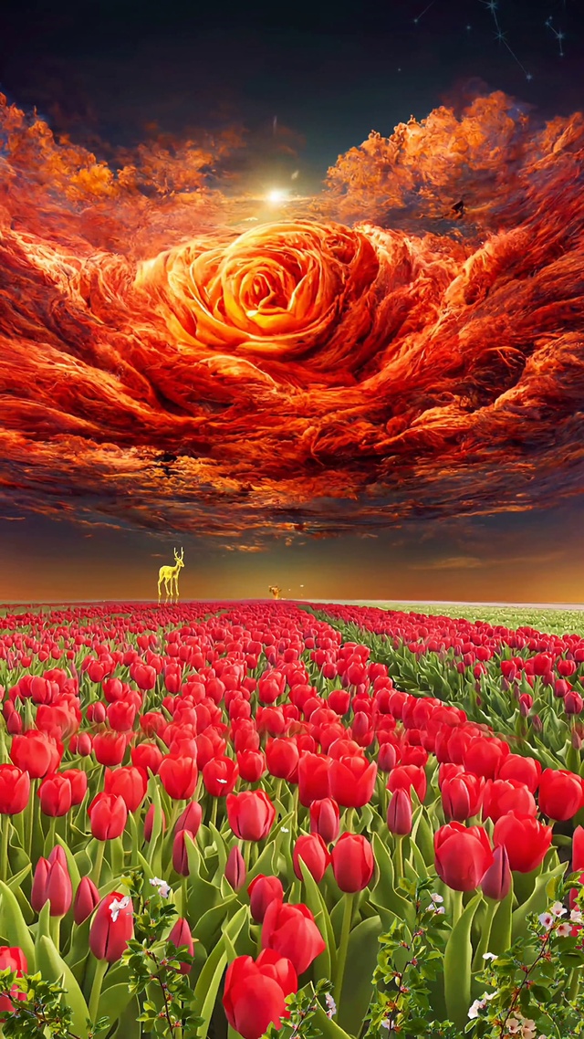 被艾特去看盛开的郁金花是一件非常幸福的事。