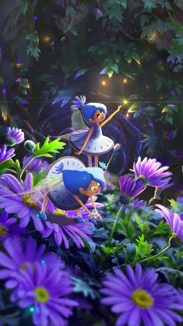 夜晚的花精灵仙子