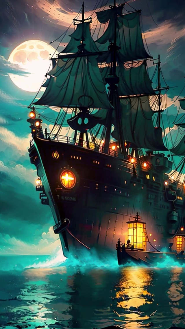 月光下的加勒比海盗