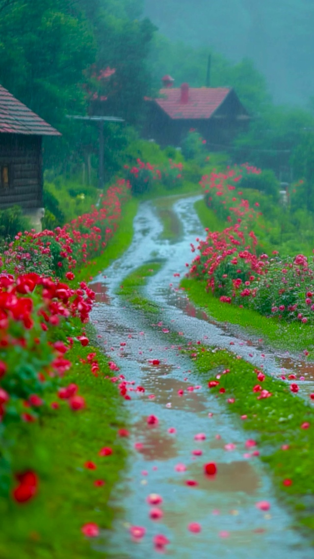 雨天乡村小路