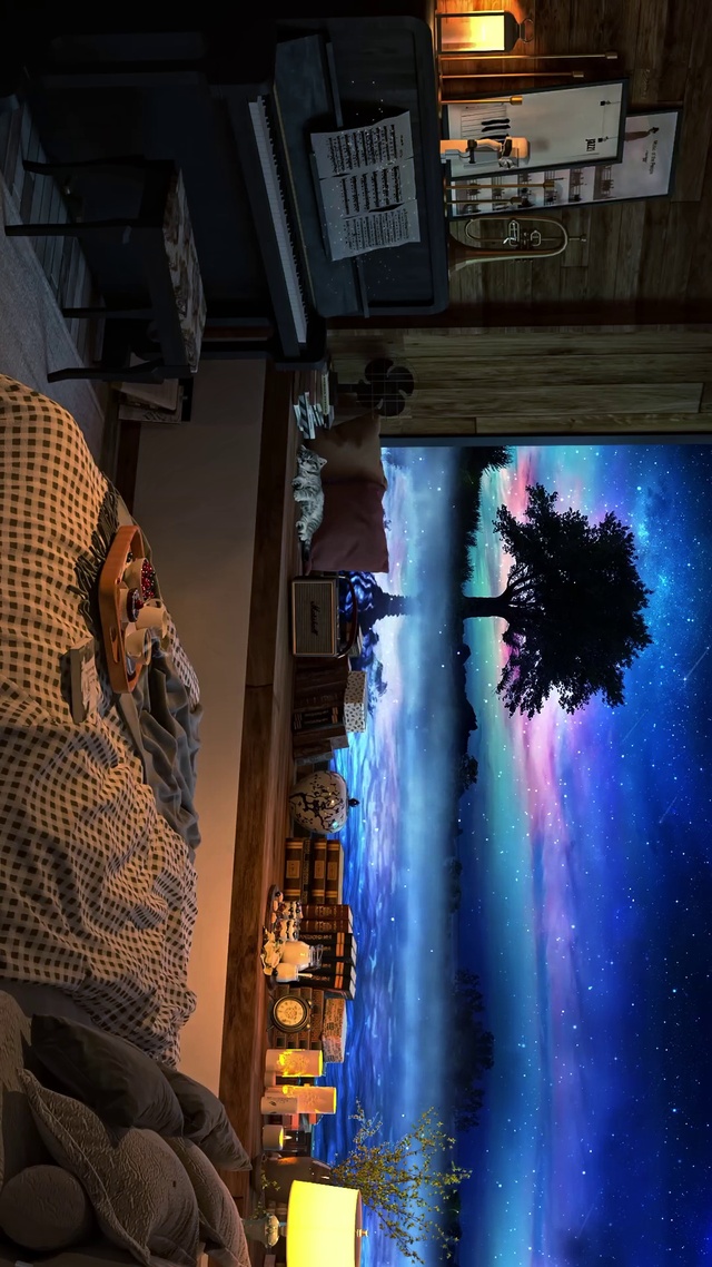 唯美银河流星夜