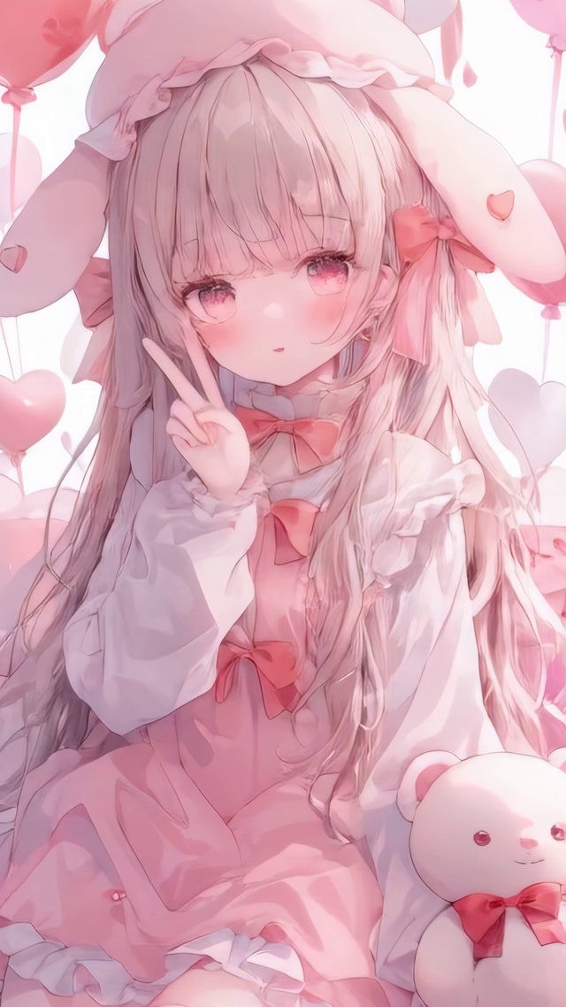 萌系可爱玩偶少女