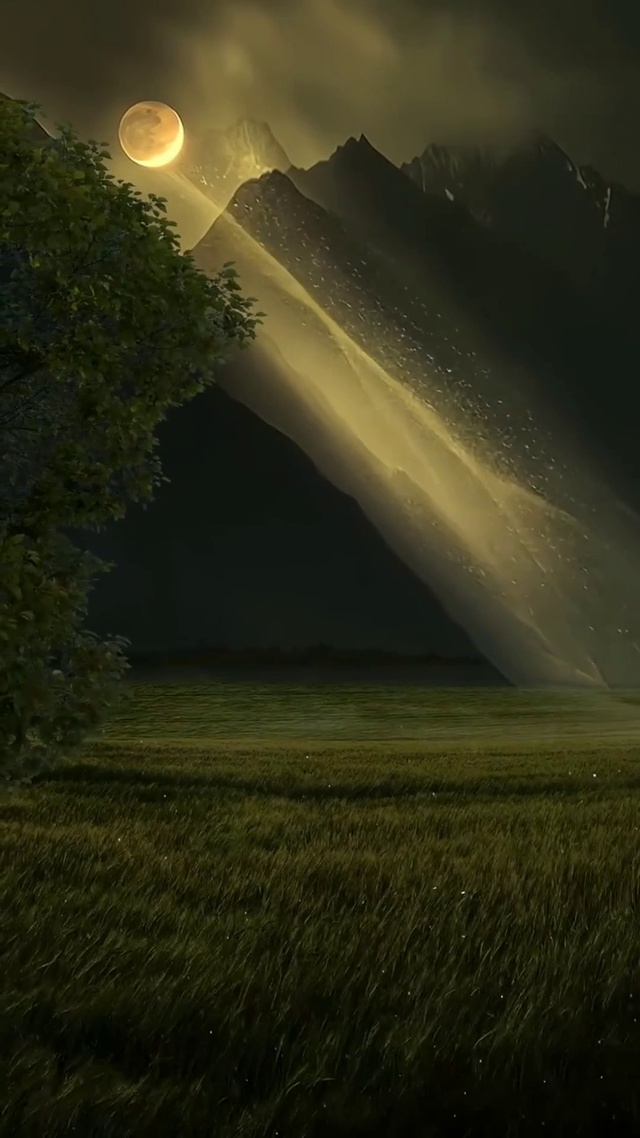 月光倾泻于山河