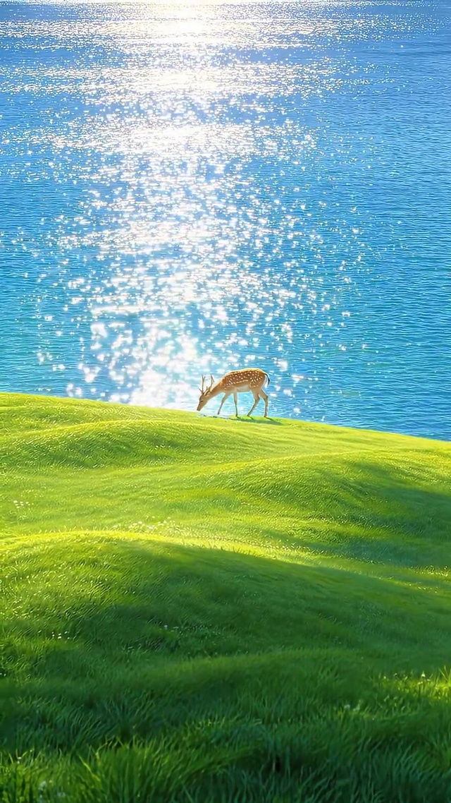 湖边-草地 4k