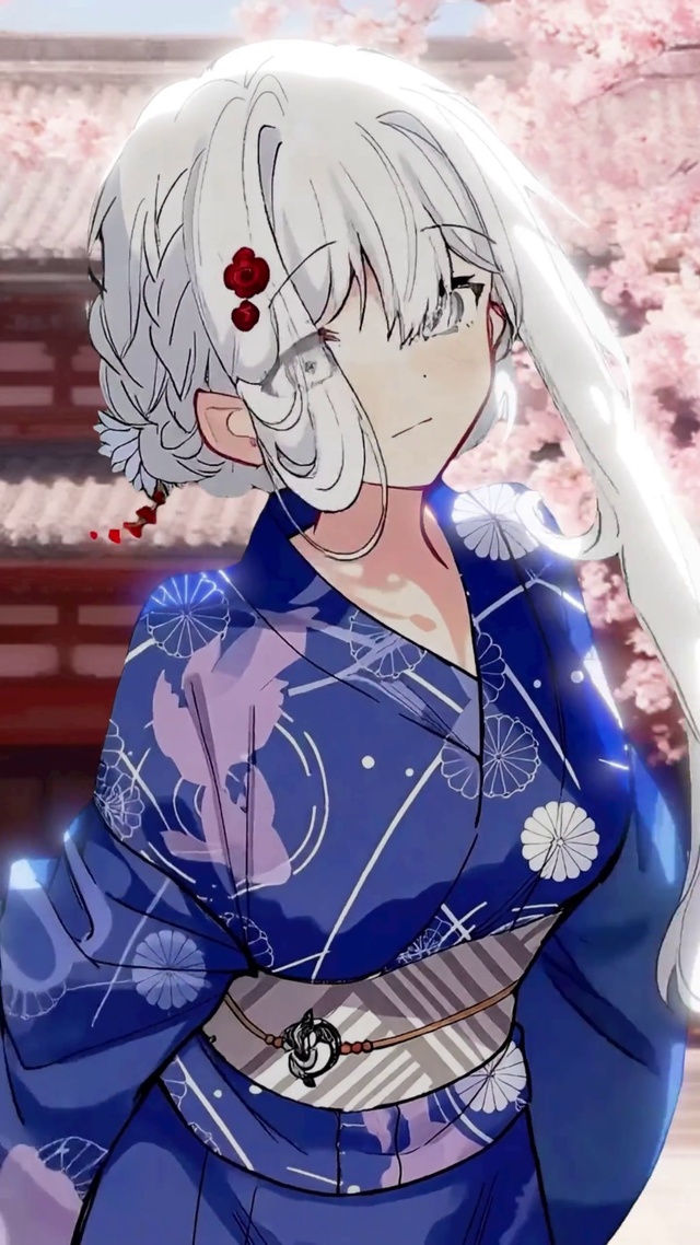 和服白毛少女