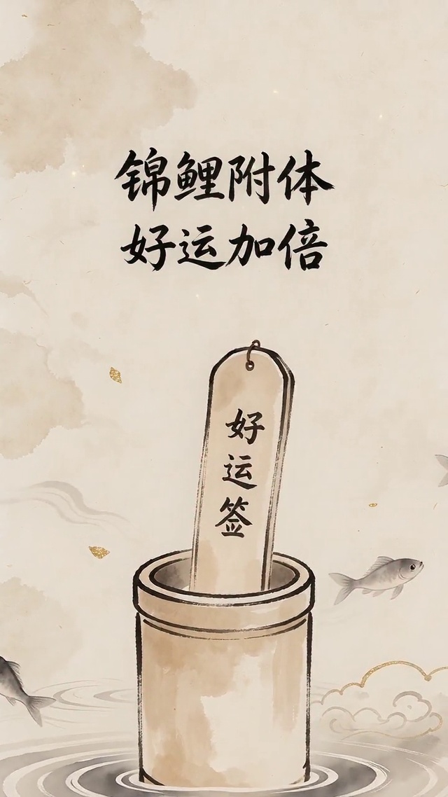 锦鲤附体好运签