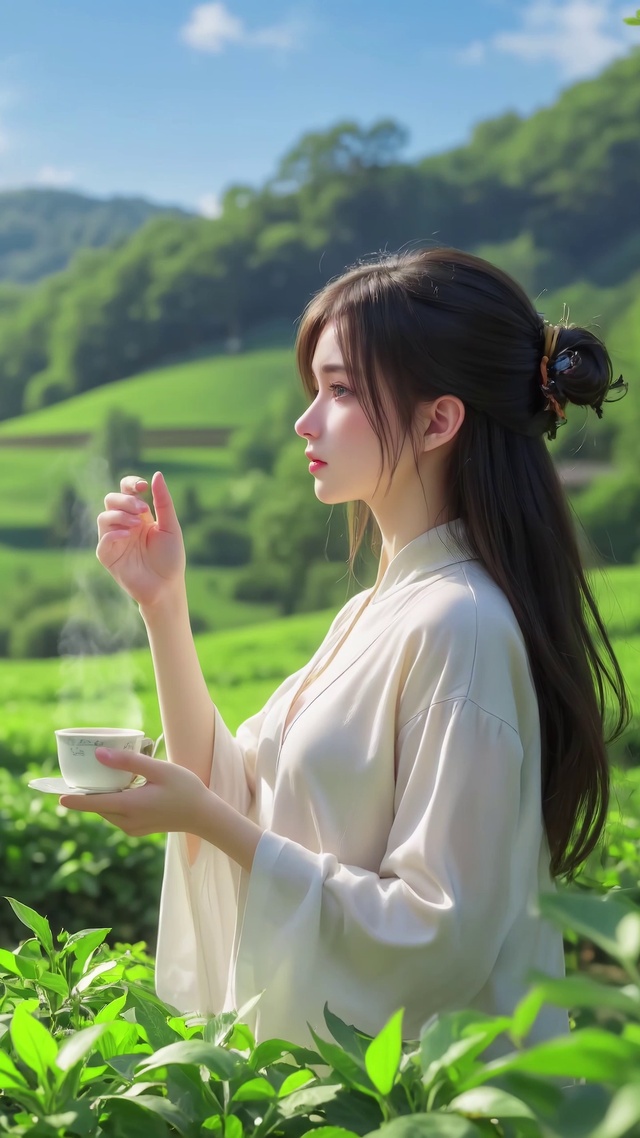 清纯治愈优雅古风美女