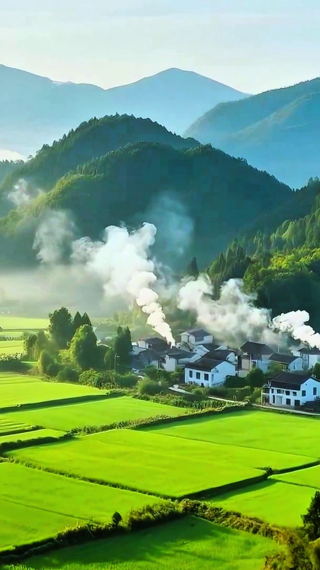 治愈袅袅炊烟4K