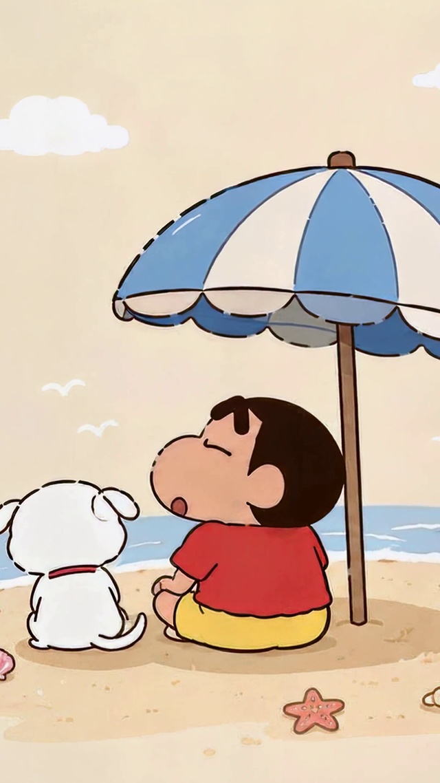 海风放空 蜡笔小新治愈海边