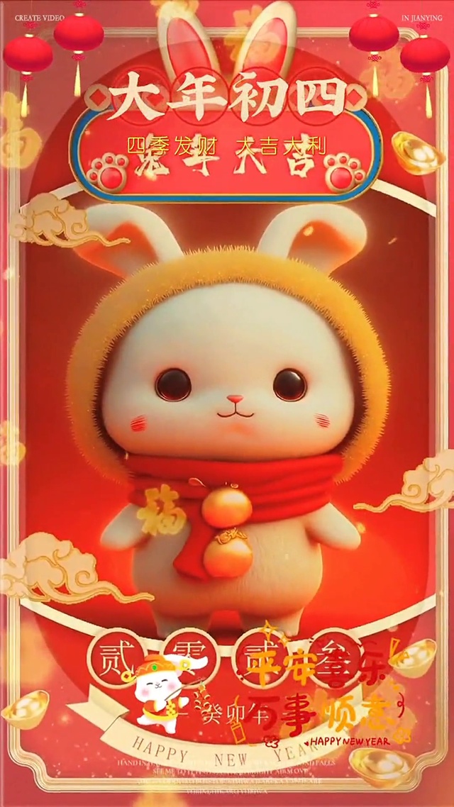 四季发财 大吉大利