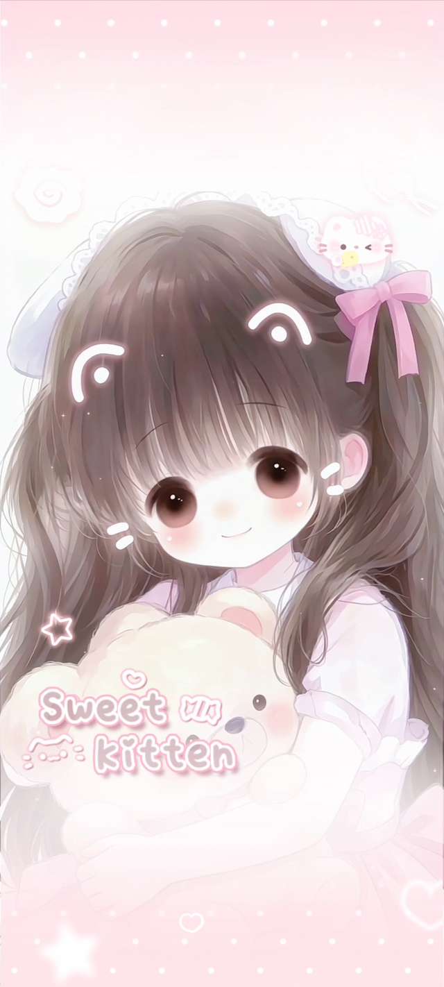二次元粉粉卡通可爱喵喵少女