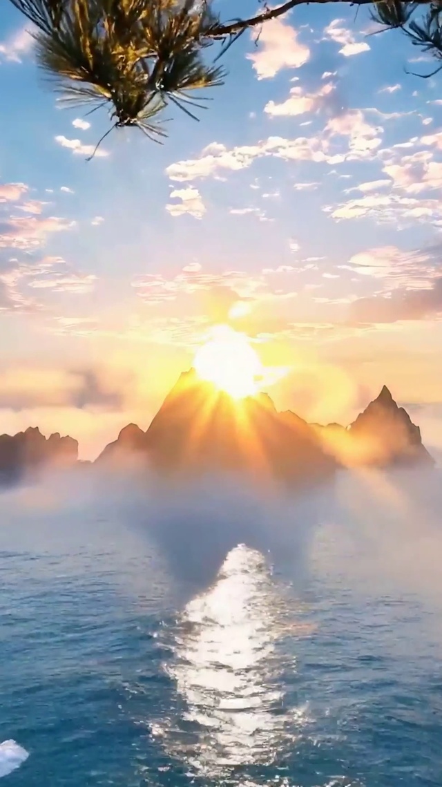夕阳山川