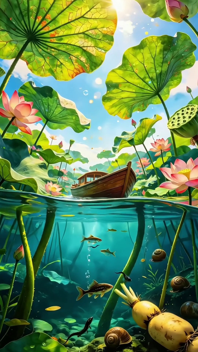 荷塘泛舟