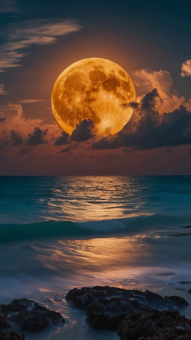 海边唯美夜晚