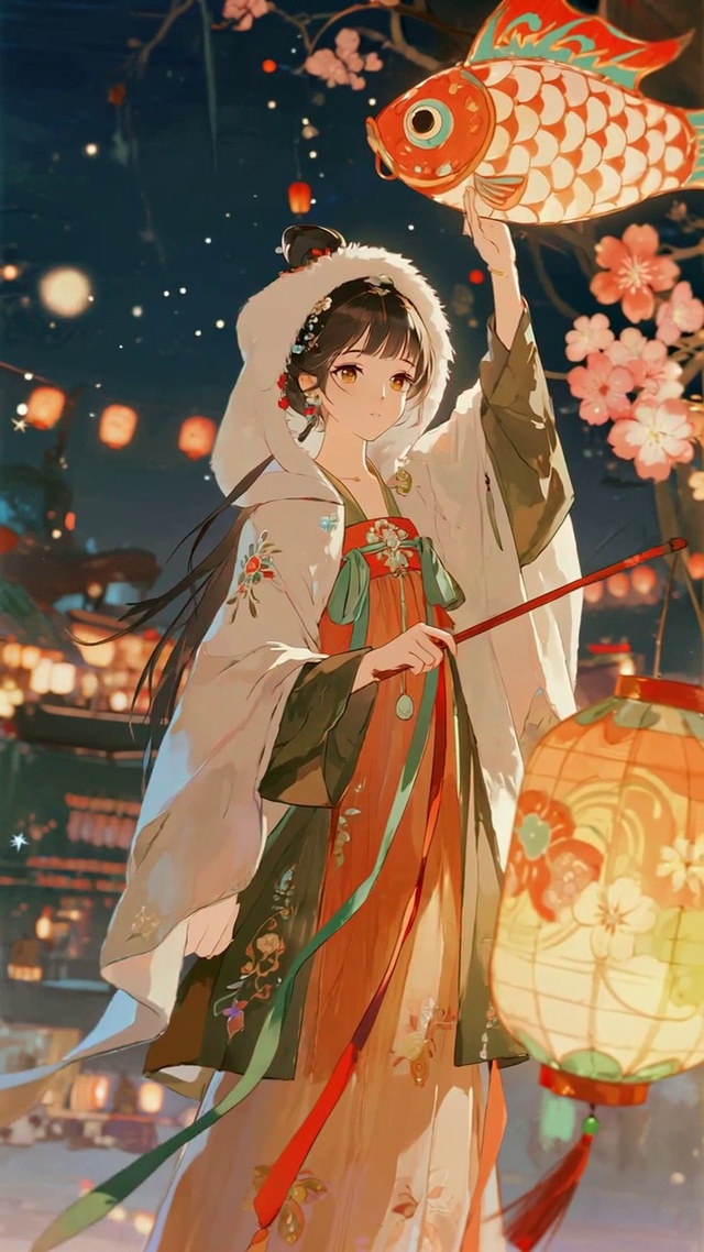古风少女祈福