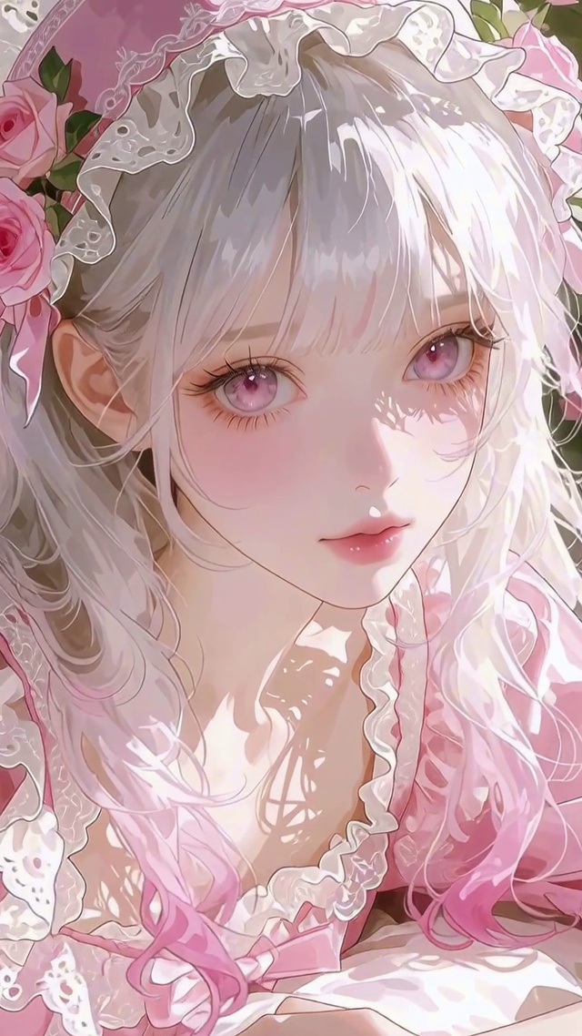 二次元粉色芭比女孩
