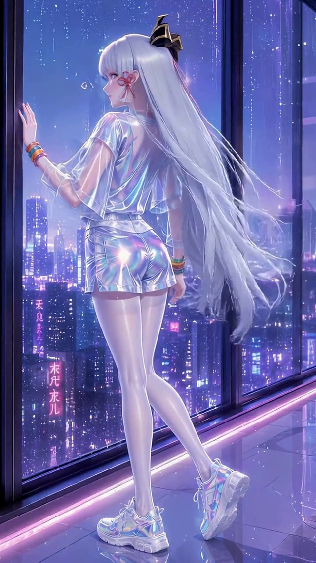 赛博朋克未来都市美少女