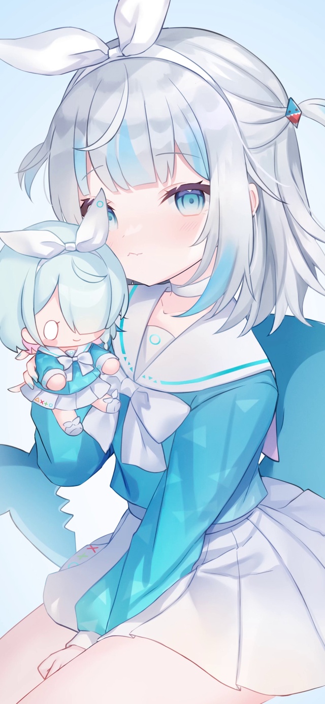 一只可爱的小鲨鲨嗷
原图画师Pixiv：shouu✿
图片ID: 59715596
动态效果：Ae小兔几