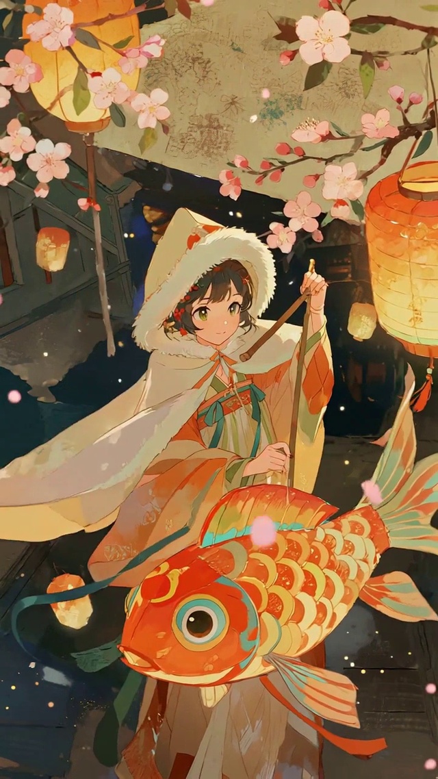 古风少女祈福