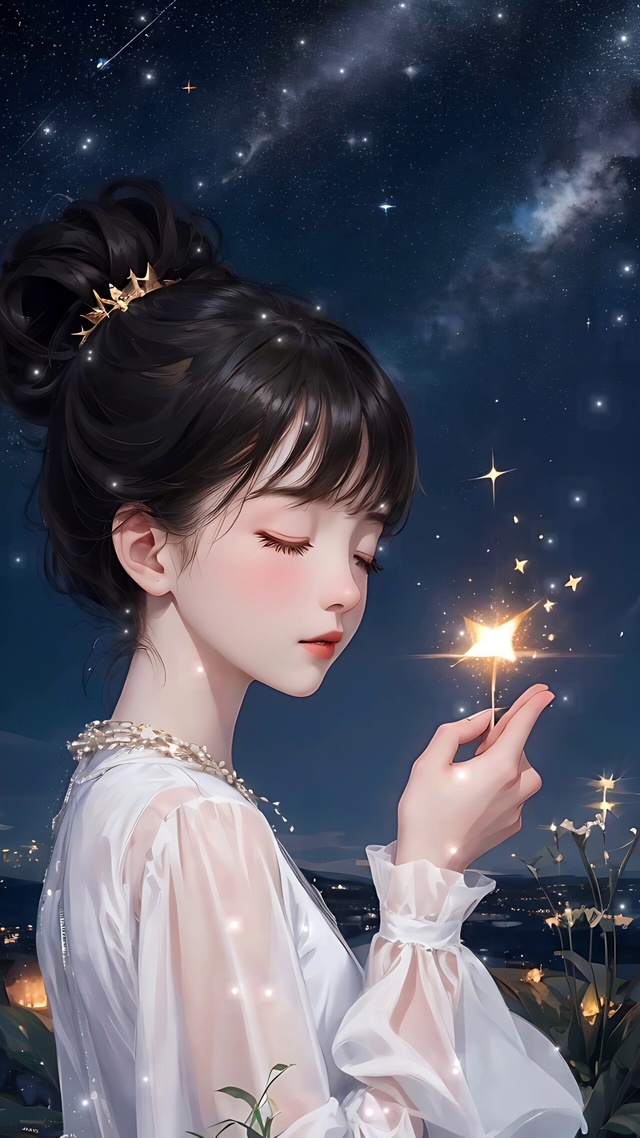 4K 手捧星星的女孩