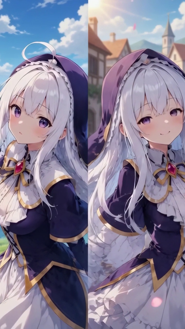 白毛萝莉美少女 