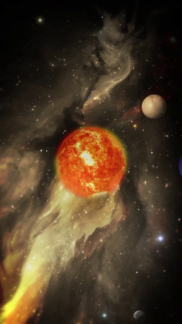 唯美金色星云-太阳系