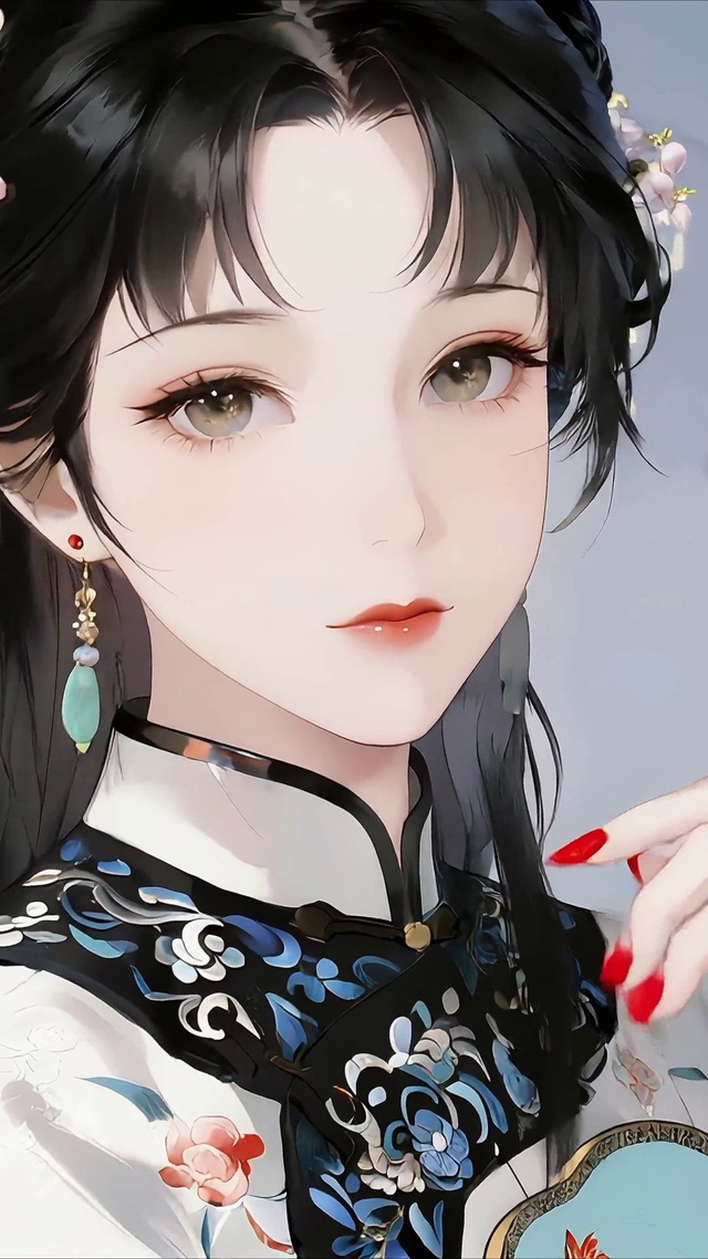 樱花旗服少女