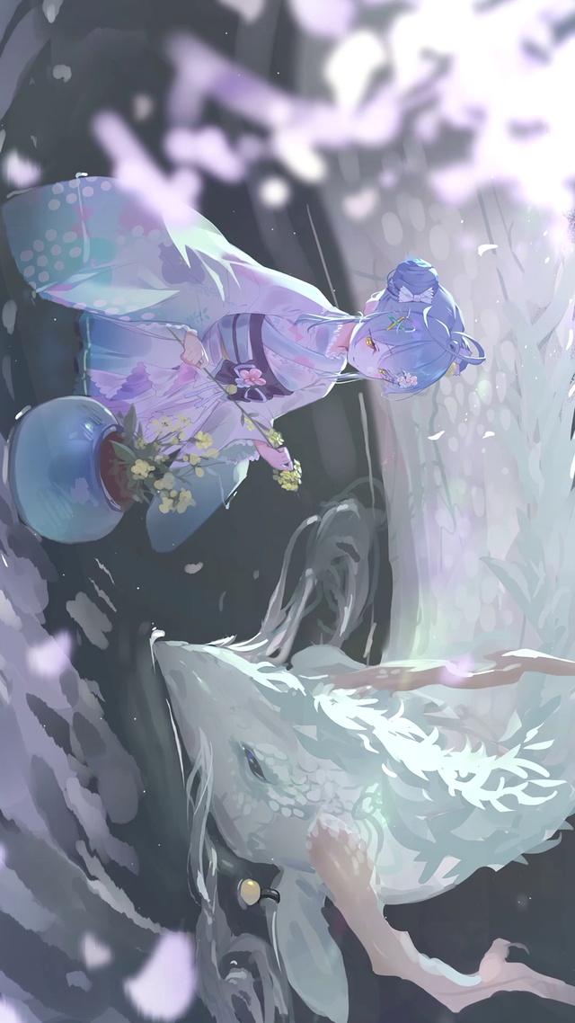 古风白龙少女