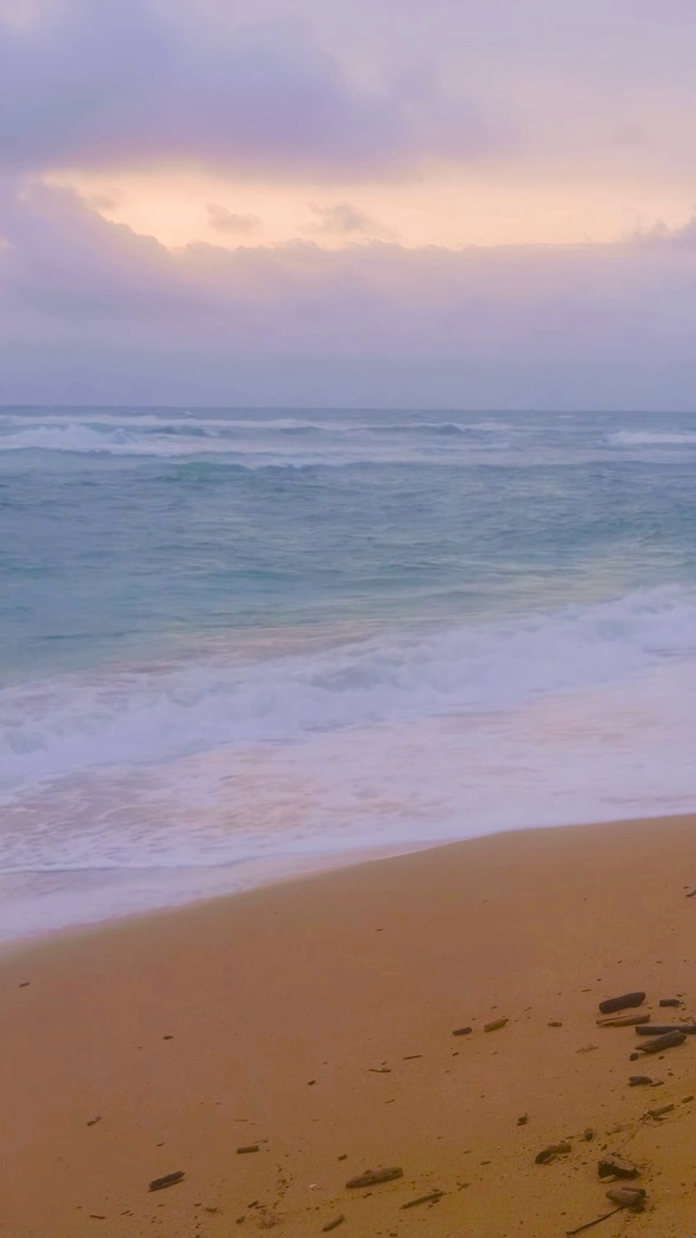 4K唯美沙滩海浪