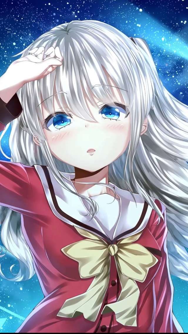 夏洛特charlotte友利奈绪学生白发3d