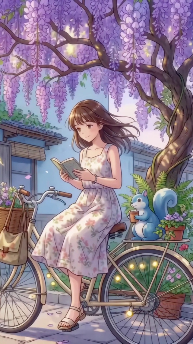 紫藤树下