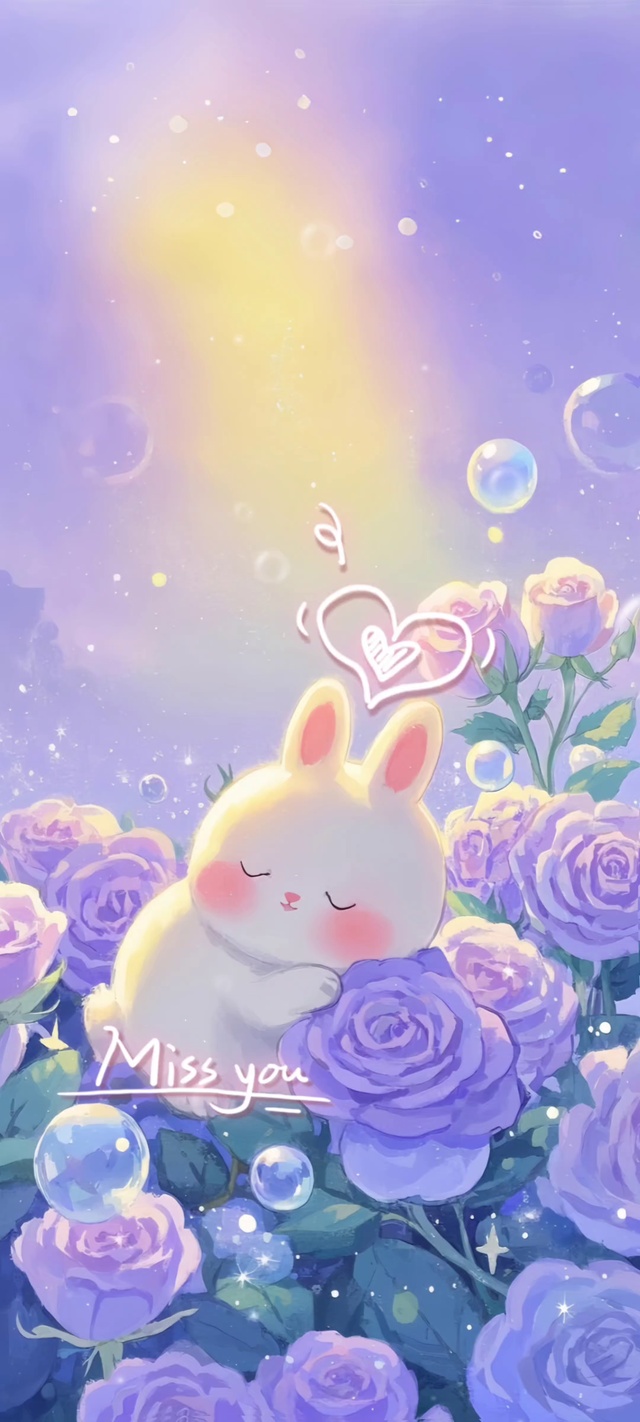 萌兔繁星闪烁都是浪漫的诗