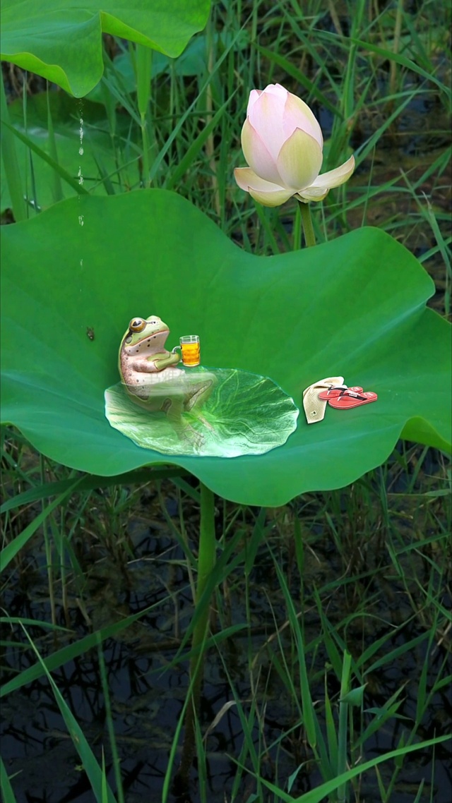 蛙蛙的幸福生活
周末喝酒赏花，下周继续捉虫养家，咕瓜咕瓜