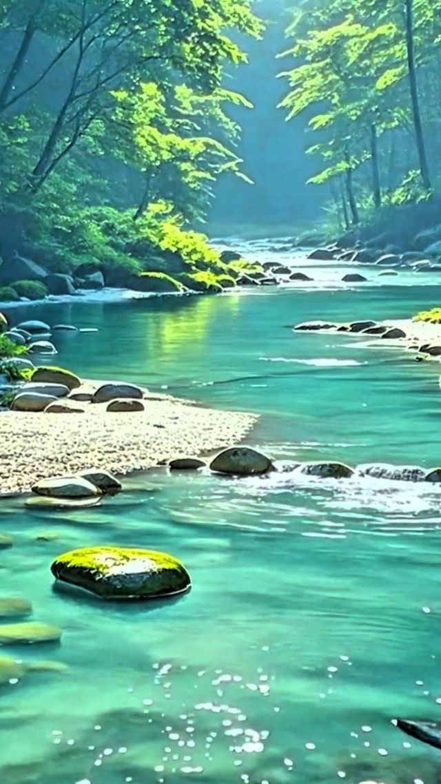 治愈山间小溪4K