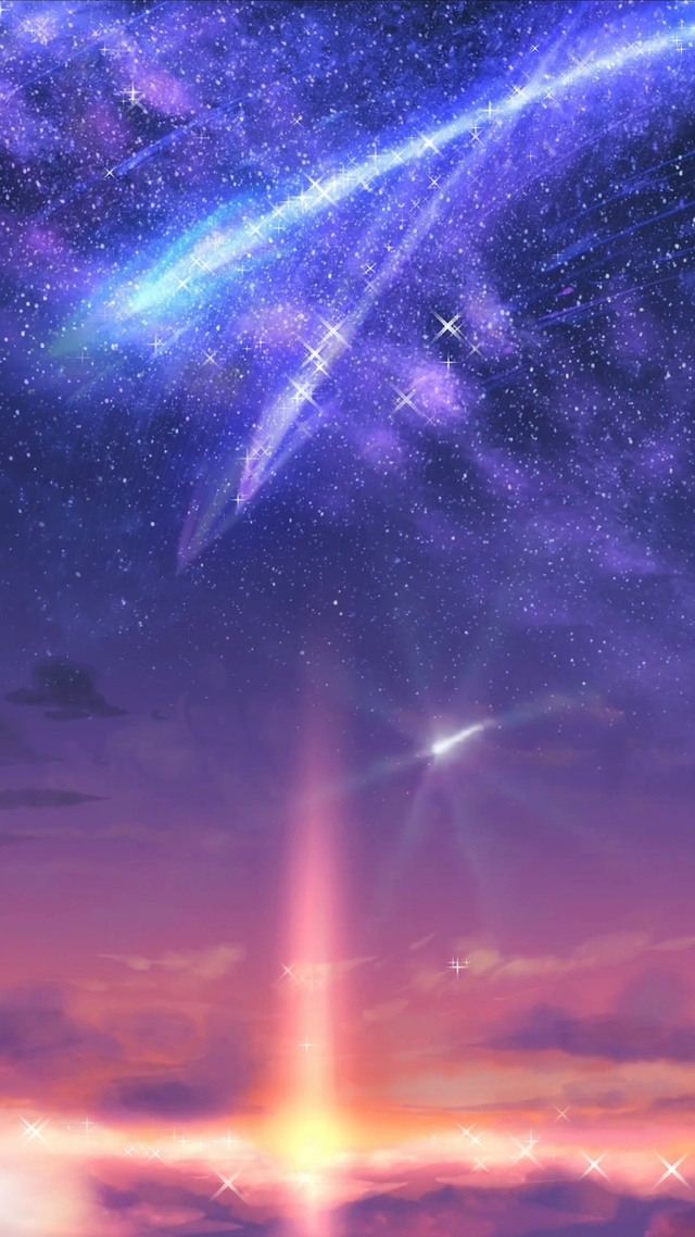 4K唯美治愈余晖流星