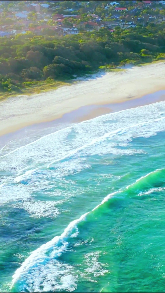 4K唯美沙滩海浪