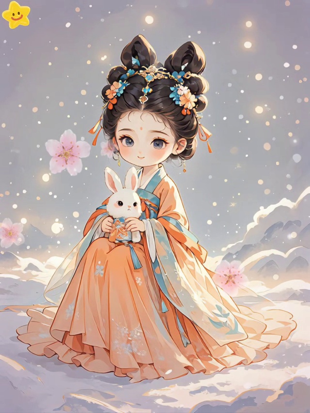 小清新汉服女孩