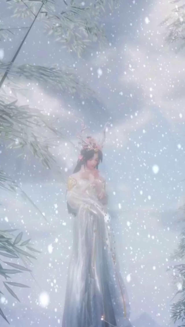 雪中的女子