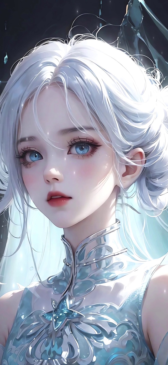 绝美白发女神