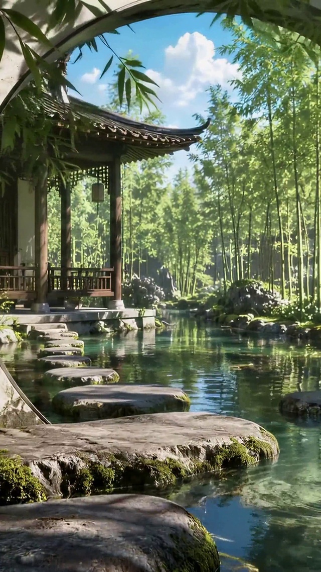 竹影庭院